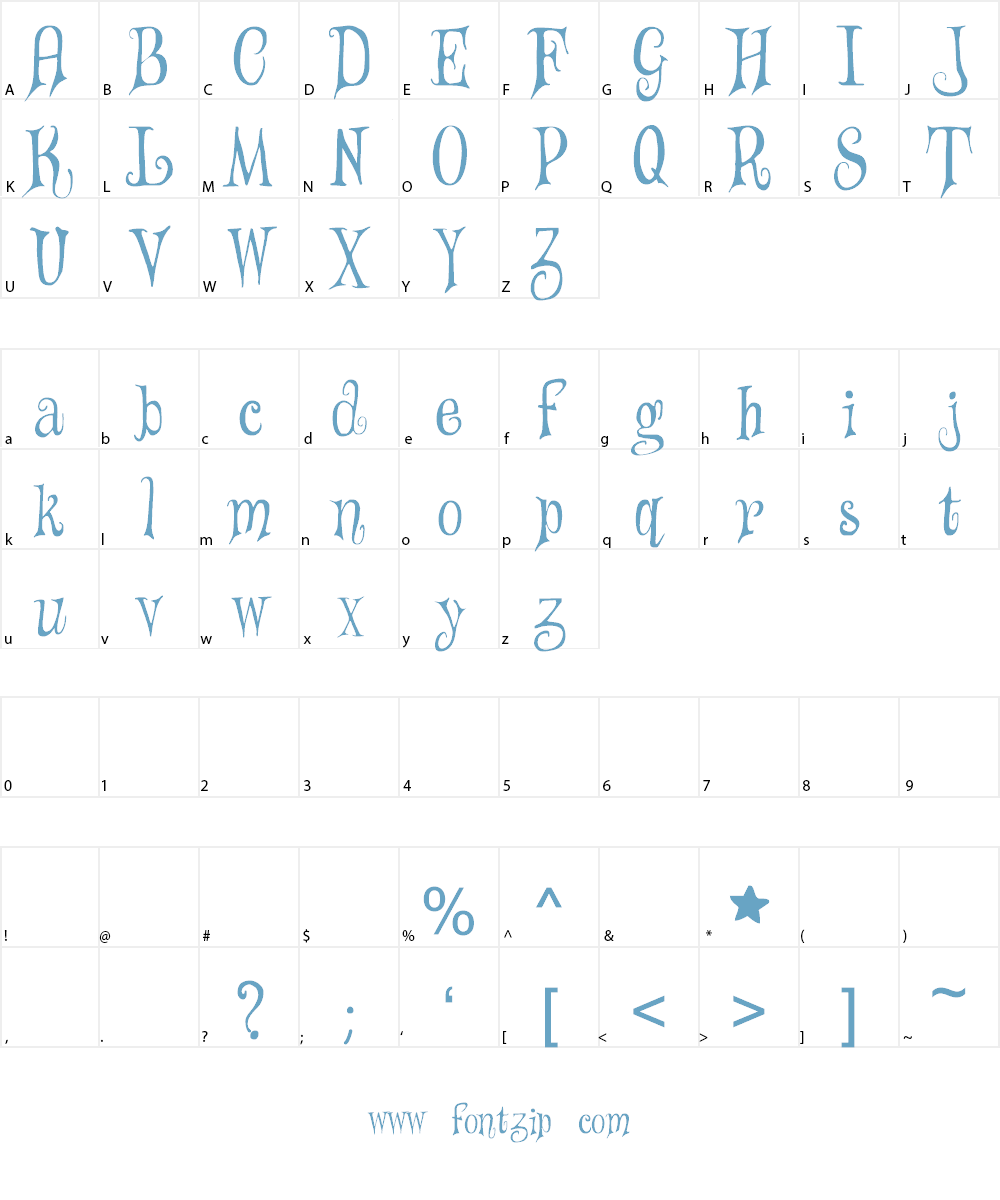 Wizards Magic Font Character